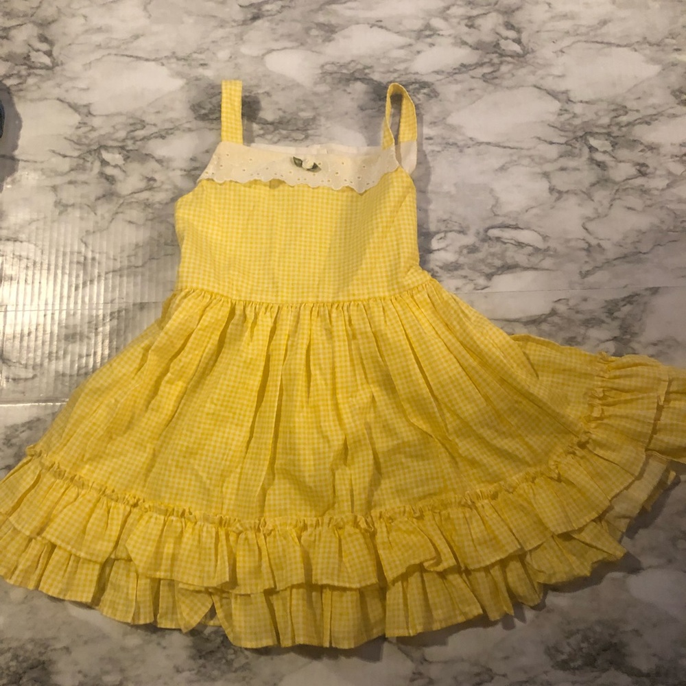 Lid’l Dolly’s Size 6 Yellow and White Check Dress